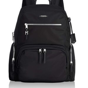 Tumi Carson Voyageur Backpack (Black/Silver)